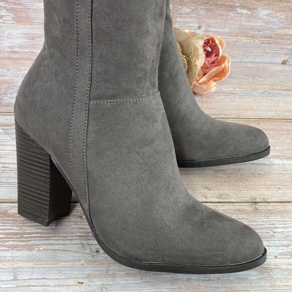 JOURNEE COLLECTION Women's Grey Kyllie Boots 8.5M - Picture 5 of 8